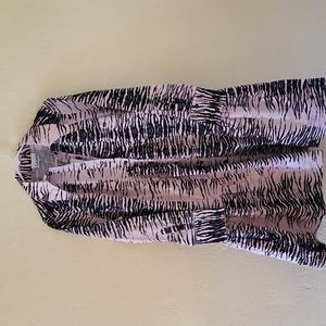 NWT Ganni Tiger Print Organic Cotton Poplin  Tiered Shirt Dress